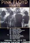 Pink Floyd Tourposter 1972 Pink Floyd Tourposter 1972